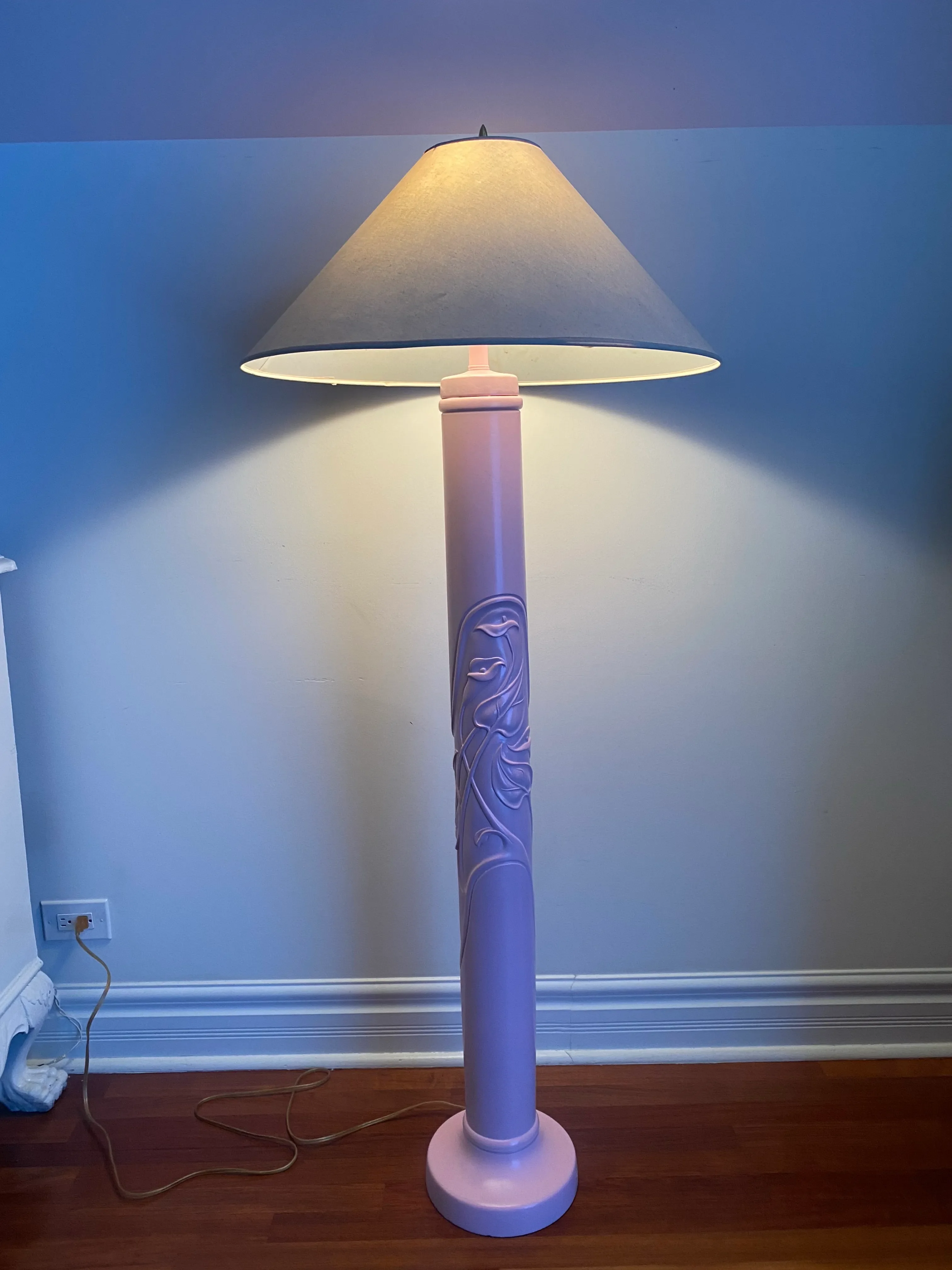 Vintage 1980s Frederick Cooper Art Nouveau Deco Floor Lamp | Chairish