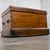 Late 19th Century 19th Century Antique Colonial Rustic Pine Carpenter’s Tool Chest Trunk or Coffee Table For Sale - Image 5 of 18