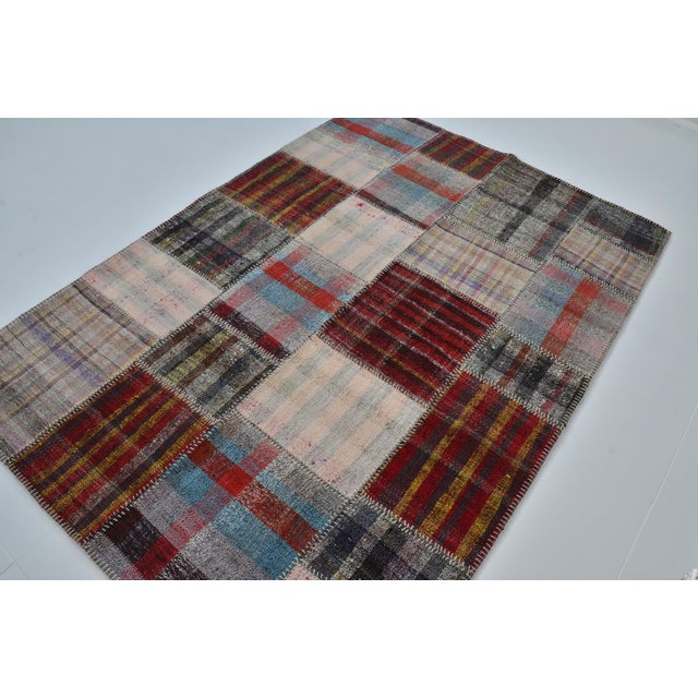 Oushak Vintage Kilim Rug For Sale - Image 10 of 10