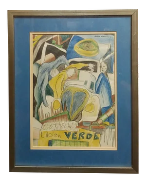 Arthur Secunda - Car Accident - C.1940s Expressionist Painting