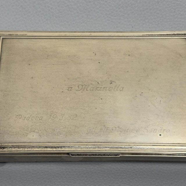 Wood 800 Silver Wooden Jewelry Box with Feet, 1982 For Sale - Image 7 of 12