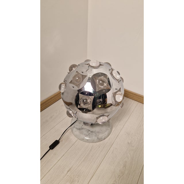 Oscar Torlasco Table Lamp in Chromed Metal and Glass by Oscar Torlasco for Stilkronen For Sale - Image 4 of 17