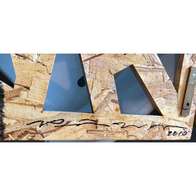 Peter Wegner, Alkyd Enamel Oil Painting Half A Thought Cut Panel Wall Hanging Modern Sculpture, 2010 For Sale - Image 4 of 8