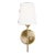 Thomas O'Brien By Visual Comfort Studio Baker 1-Light Bath Sconce in Satin Brass For Sale