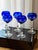 1920s Cobalt Blue Massenet Crystal Hock Glasses by Saint-Louis, 1920, Set of 5 For Sale - Image 5 of 15