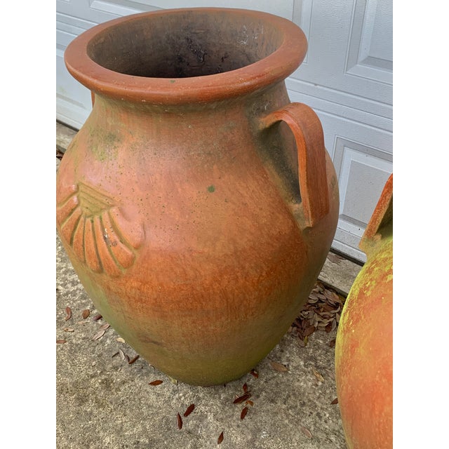 Vintage Monumental TerraCotta Pottery UrnsPair Chairish