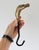 Vintage equestrian horse fireplace damper hook. No makers mark. Missing bottom brass piece. Patina.