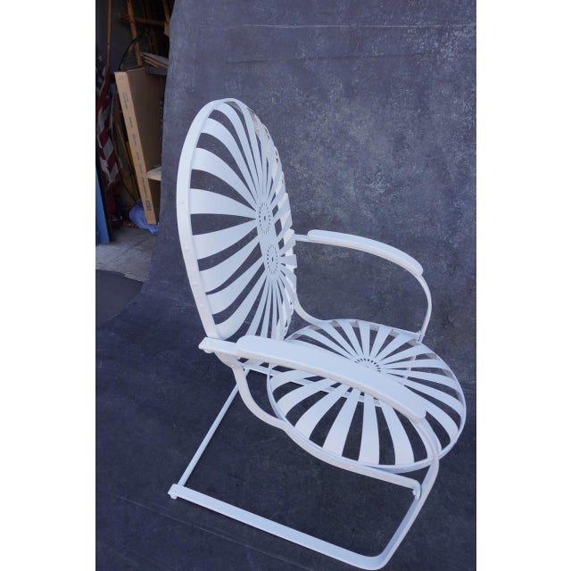 Metal 1930s François Carré Sunburst King Armchair, Attributed For Sale - Image 7 of 12