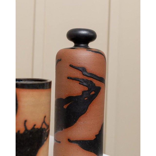 Vintage Studio Ceramic Carafe and Drinking Cup by Tristan Drechsler, 1970s, Set of 2 For Sale - Image 3 of 11