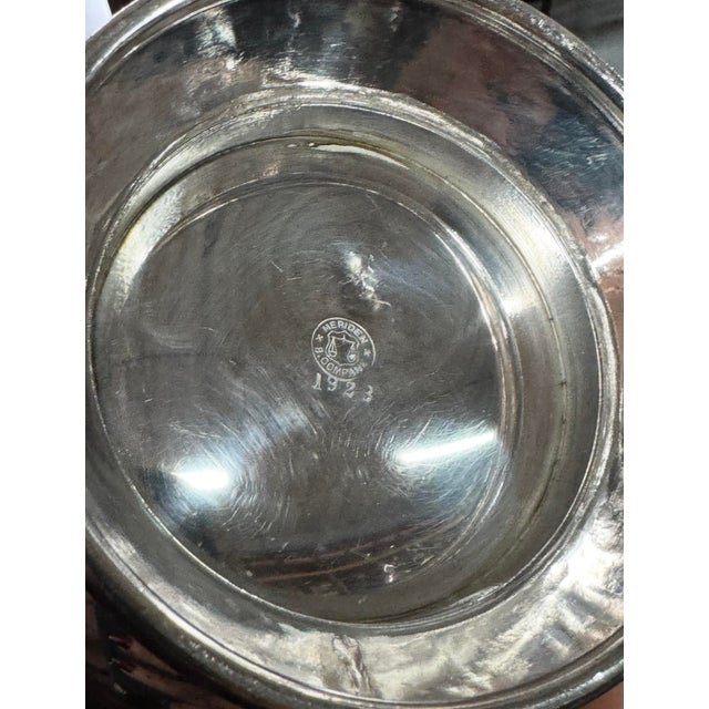 Late 20th Century Meriden Silver Plated Serving Tea Tray Set With Pairpoint Pitcher and Cup 4483b For Sale - Image 17 of 18