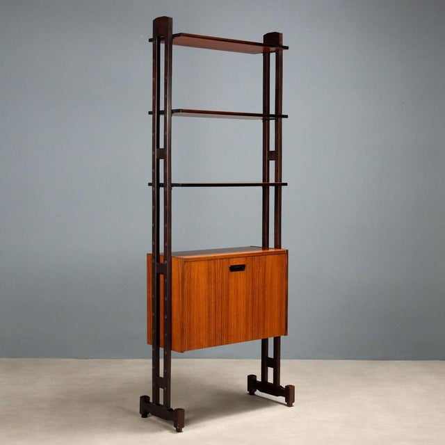 Vintage Wooden Bookcase, 1960s For Sale - Image 9 of 9