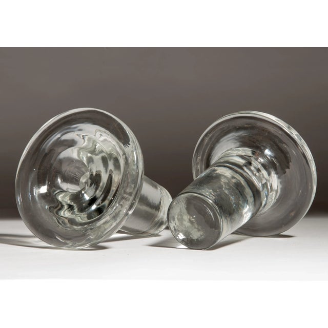 Vintage Handmade Candlesticks Similar to the Blenko Mushrooms Designed by Don Shepherd - a Pair For Sale - Image 4 of 9