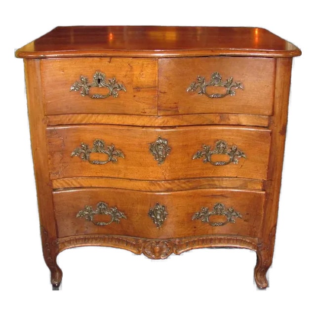 Antique French Louis XV Walnut Commode Circa 1740 For Sale