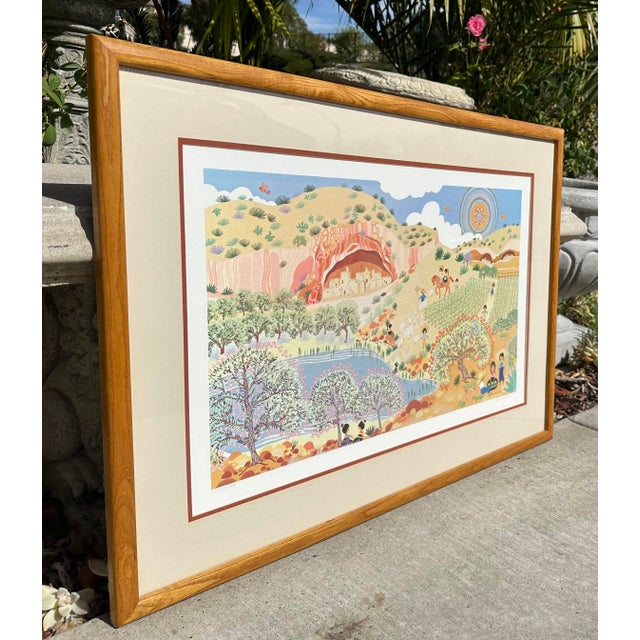 Folk Art Original Blanche Davidson Framed Signed Limited Edition Lithograph For Sale - Image 10 of 12