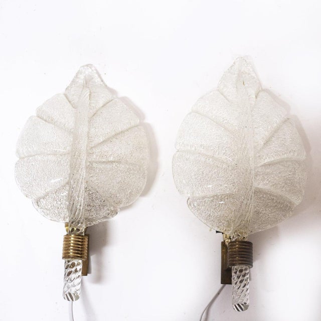 Murano Glass Sconces attributed to Barovier E Toso, 1960s, Set of 2 For Sale - Image 10 of 13