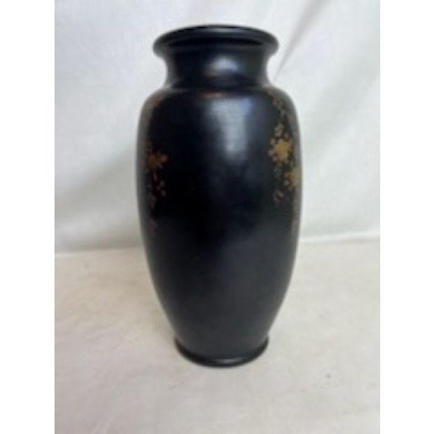 1920s Black and Metallic Vase With Birds and Flowers For Sale - Image 11 of 12