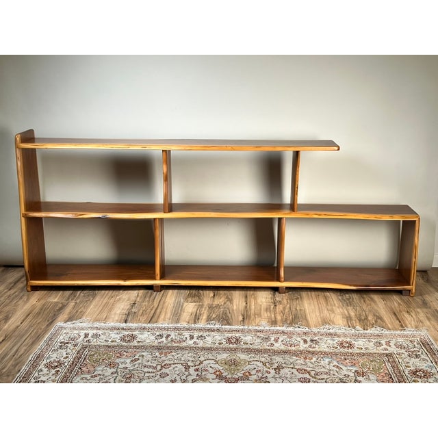 Mid-Century Modern Vintage Mid-Century Modern Style Live Edge Walnut Bookshelf For Sale - Image 3 of 10