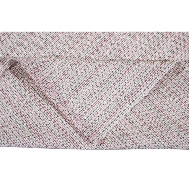 Contemporary Mid-20th Century Vintage Flat-Weave Rug For Sale - Image 3 of 12