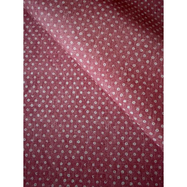 Titley and Marr Madras Spot 1 Yard Cotton Blend Fabric Pink For Sale In Raleigh - Image 6 of 6
