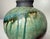 Ceramic Vintage Signed Tom Neugebauer Black Green Drip Glaze Raku Blackware Pottery Vase For Sale - Image 7 of 14