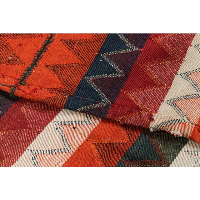 Textile Vintage Jajim Qashqai Persian Kilim in Vibrant Polychromatic Tones - Rug & Kilim For Sale - Image 7 of 7