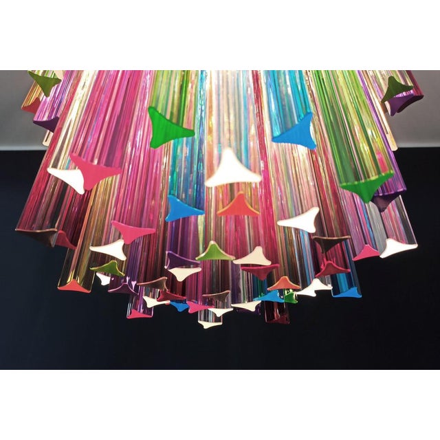 Italian Multicolored Prism Arlecchino Chandelier, Murano, 1970s For Sale - Image 16 of 18