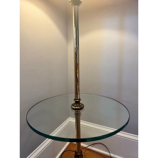 Hollywood Regency Vintage Brass Floor Lamp For Sale - Image 3 of 5