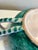 Vintage Italian Vietri Earthenware Pottery Handpainted Leaping Deer Emerald Green Salad Service for 8 For Sale - Image 12 of 12