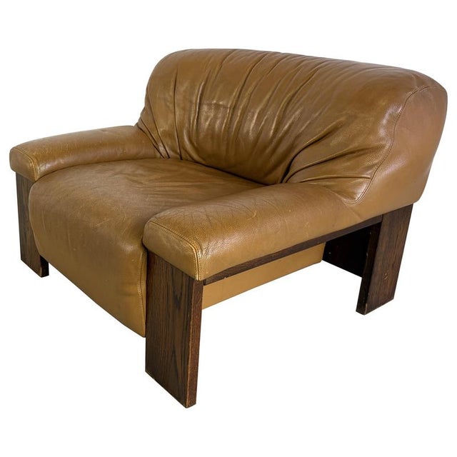 Vintage Brutalist Leather Armchair, 1960s For Sale - Image 12 of 12