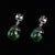 Evening Earrings of Genuine Zircons and Green Tourmalines - 2 Pieces For Sale - Image 4 of 6