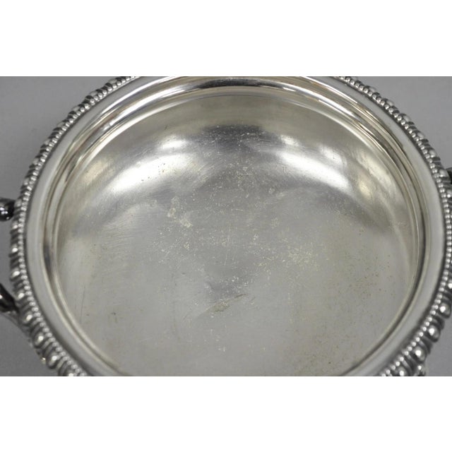 Antique French Regency Baroque Floral Repousse Silver Plated Soup Tureen For Sale - Image 10 of 12