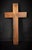 Wood Large 20th Century Crucifix in Regule and Wood - Esoteric Religious Deco For Sale - Image 7 of 7