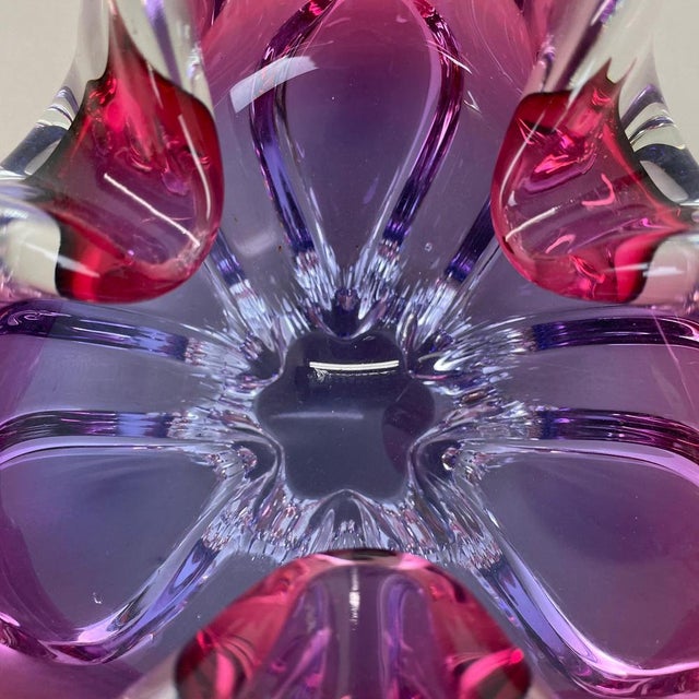 Pink-Purple Murano Glass Shell Bowl or Ashtray, Italy, 1970s For Sale - Image 9 of 17