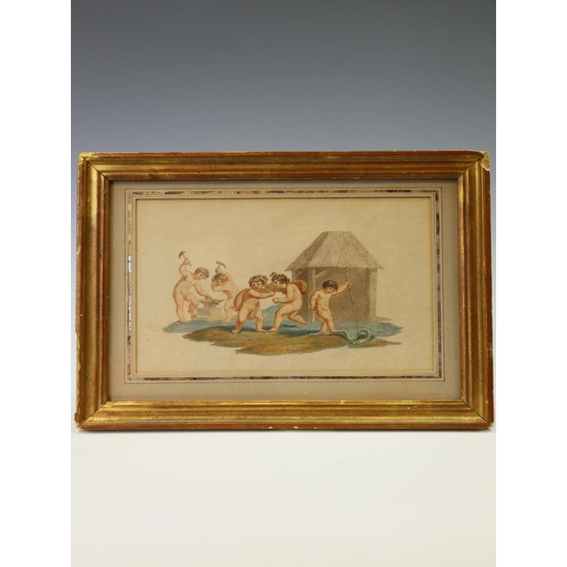 Nude Putti Stipple, 1800, Engravings, Set of 4 For Sale - Image 6 of 18