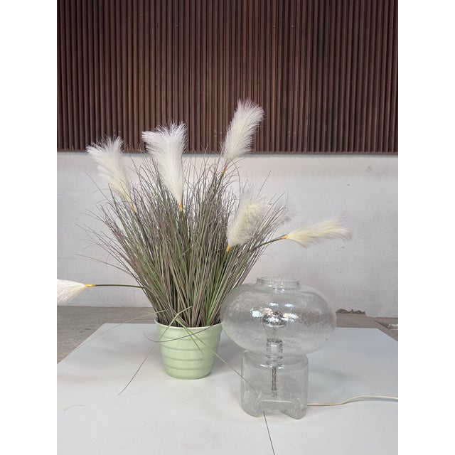Clear Frosted Glass Table Lamp from Glashütte Süssmuth Leuchten, Germany, 1960s For Sale - Image 12 of 18