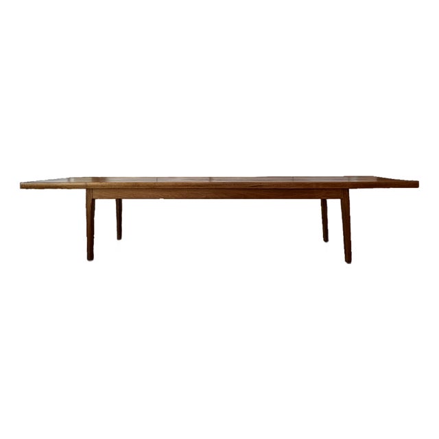 Vintage Mid Century Modern Drexel Declaration Solid Walnut Bench / Coffee Table by Kipp Stewart For Sale