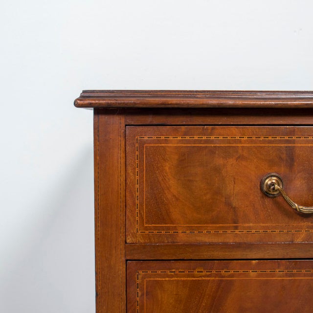 Brown Late 19th Century French Louis XVI Style Walnut Commode Sauteuse With Fruitwood Marquetry For Sale - Image 8 of 14