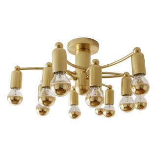 Art Deco Modernist Sputnik 12-Light Ceiling Light from Honsel, 1980s For Sale