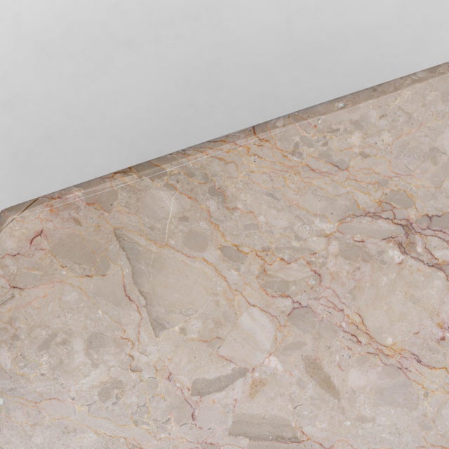 1970s Italian Postmodern Octagonal Marble Pedestal Table For Sale - Image 14 of 18