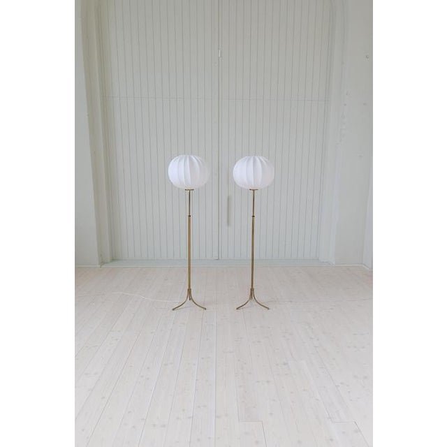 Mid-Century Modern Model G2326 Floor Lamps attributed to Josef Frank for Svenskt Tenn, Sweden, 1950s, Set of 2 For Sale - Image 6 of 15