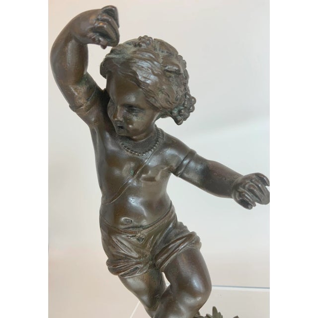 Metal “Girl Dancing With Castanets”. 19th Century French Bronze For Sale - Image 7 of 13