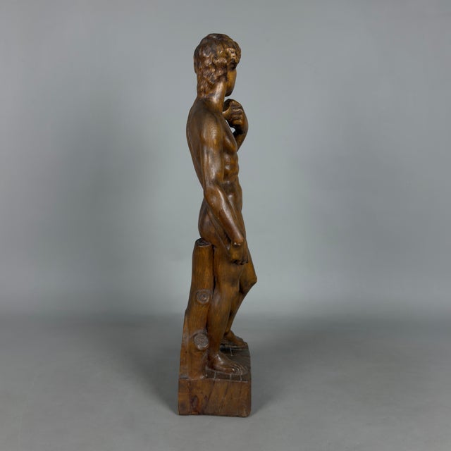 1960s Artigianale, David Sculpture by Michelangelo Statue, 1960s, Wood For Sale - Image 5 of 11