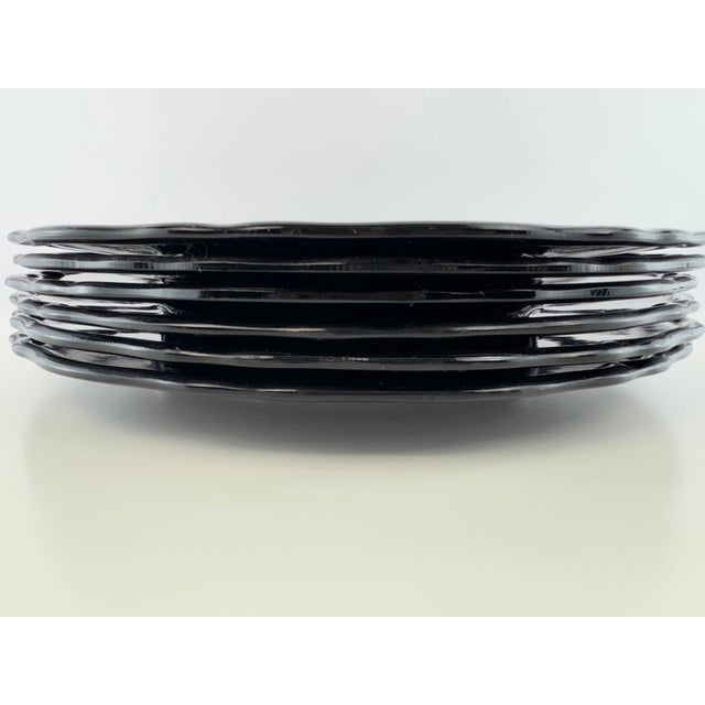 Vintage Mikasa Japan Faux Burl Lacquer Serving Tray & Plates – Set of 7 For Sale - Image 9 of 12