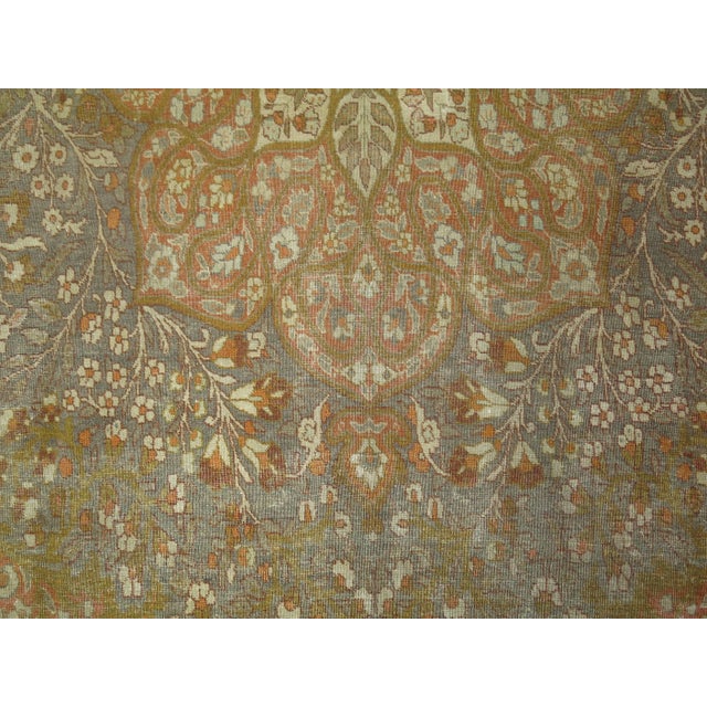 Late 20th Century Fine Orange Late 20th Century Persian Tabriz Rug - 9'3" x 12'5" For Sale - Image 5 of 6