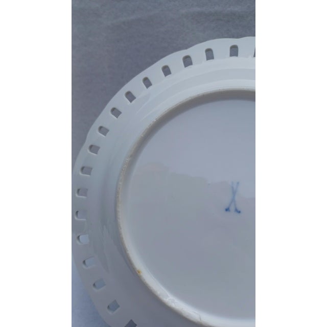 Antique Pierced Plate from Meissen, 1860 For Sale - Image 12 of 13