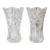Pair French Cristal D’Arques Cut Crystal Starburst Vases For Sale