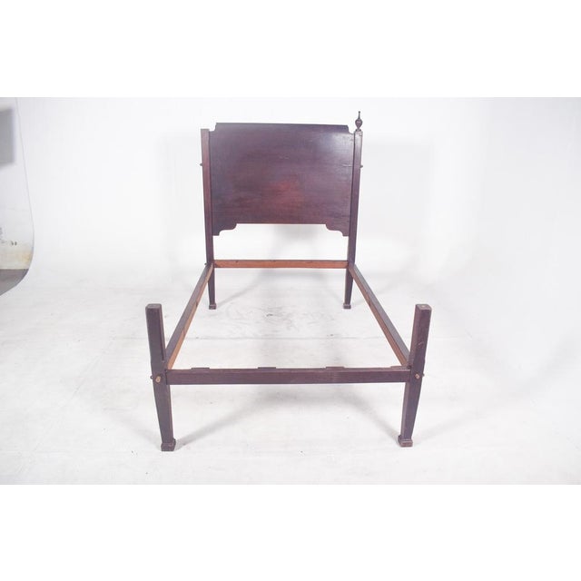 Brown Antique Portuguese Mahogany Bed, 1890 For Sale - Image 8 of 14