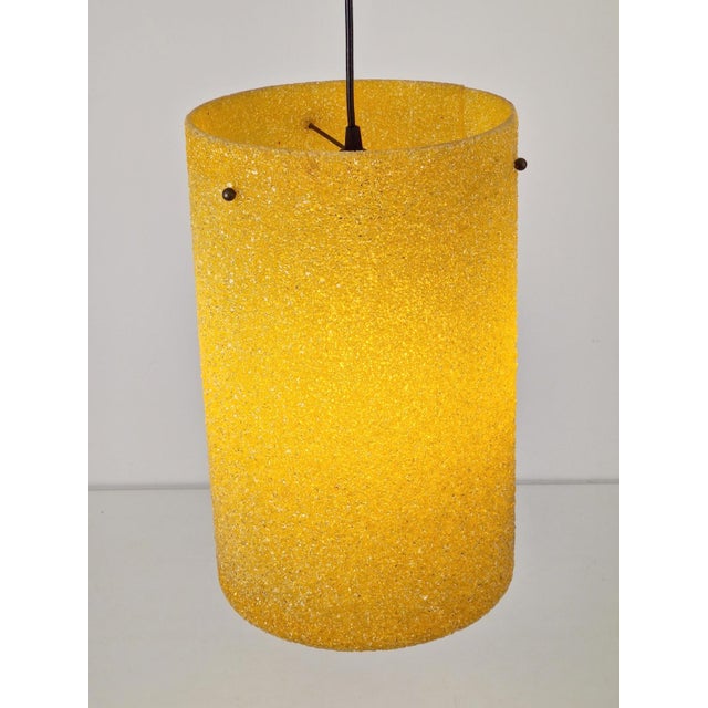Yellow Vintage Sugar Tube Pendant Lamp by John and Sylvia Reid for Rotaflex, 1960s For Sale - Image 8 of 11