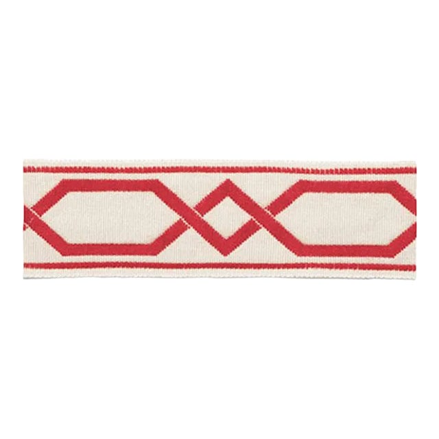Sample - Schumacher Saint Tropez Braid in Coral For Sale