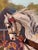 Vintage Painting on Canvas of Hungarian Horse Race- Signed For Sale In Pittsburgh - Image 6 of 14
